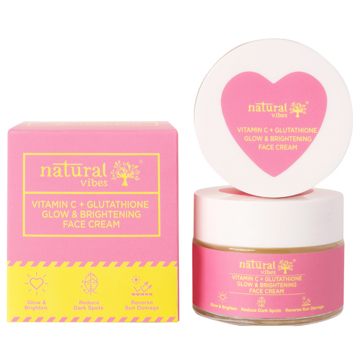 Vitamin C + Glutathione Glow & Brightening Face Day & Night Cream 50 g –  Natural Vibes