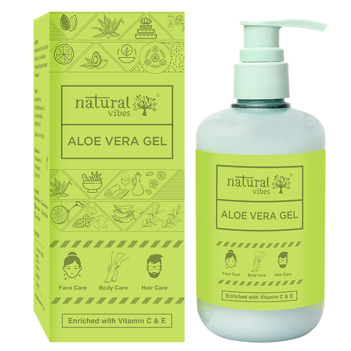Aloe Vera Gel with Vitamin C & E for Face, Hair & Body 300 ml – Natural  Vibes